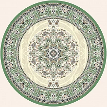 Круглый ковер из Турции Amira 4923A D.Blue-L.Grey (зелёный) Круг